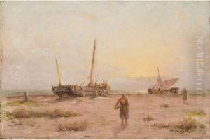 Pecheurs Sur La Plage Pecheurs Sur La Plage