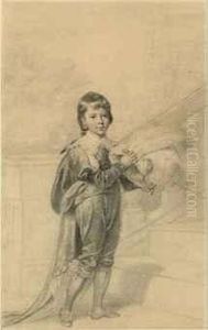 Portrait Of George, Prince Of Wales (1762-1830), Full-length, In Ablack Costume With Lace Collar, Holding A Feathered Hat