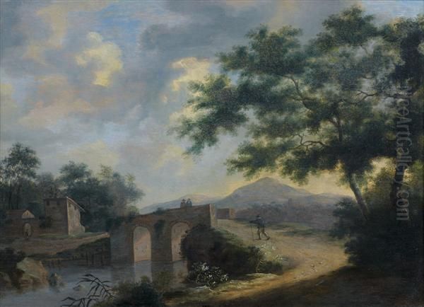 Promeneurs Sur Un Pont - view 1