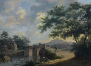 Promeneurs Sur Un Pont by Pieter Cosyn
