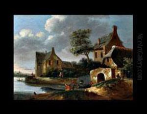 Dorf An Einem Fluss by Pieter Cosyn