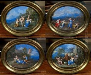 Achille Chez Les Filles De Lycomede Cephale Et Procris by Jean II Cotelle