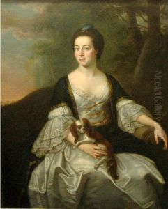 Portrait Of Mrs. Kilhenery With Her Lap Dog by Francis Coates Jones