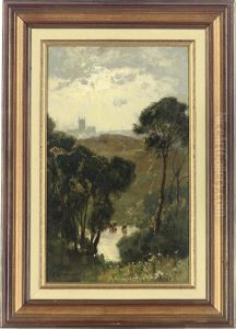 Canterbury From The Downs by Frederick George Cotman