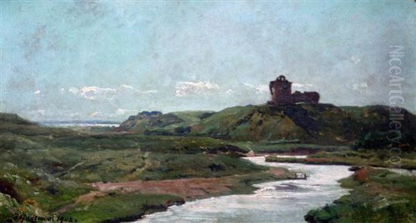 Estuary Scene With Ruins - view 1