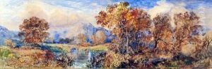 Mountain River Landscape by John Joseph Cotman
