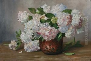 Hortensia's by Piet Johannes Cottaar