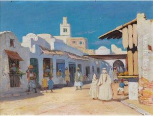 Vue D'une Rue A Tunis by Charles Cottet
