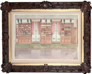 Elevation Of The South Side Of The Library by Lewis Nockalls Cottingham