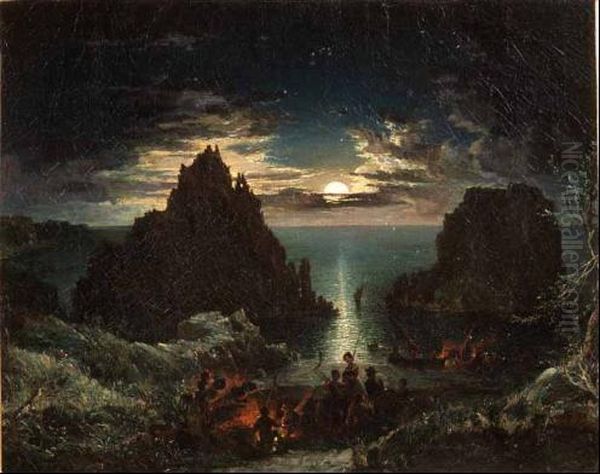Faraglioni A Capri Di Notte - view 1