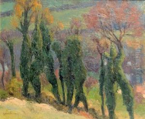 Paysage Aux Arbres by Marcel Couchaux