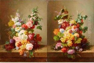 Compositions Florales
Paire De Panneaux by Alexandre Jean Couder
