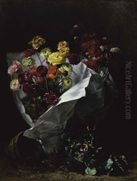 Still Life Of Red And Yellow Flowers - view 1