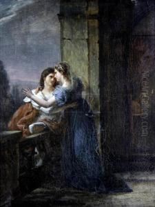 Two Lovers by L. Charles Auguste Couder