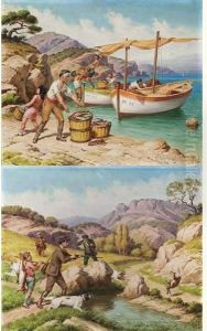 La Chasse Et La Peche. by Jules Coulange-Lautrec