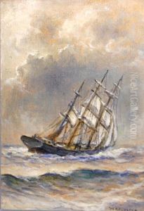 Ship On Choppy Seas by William Coulter