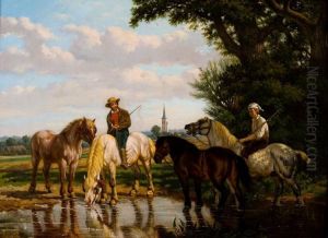 De Drinkplaats by Charles Coumont