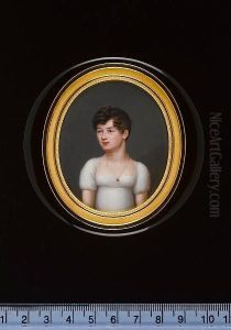 A Pair Of Portraits Of Sisters, Wearing White Dresses And Coral Heart Pendants On Pearl Necklaces.