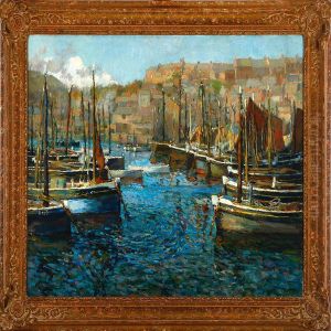 A Harbour Scenery With Sailships