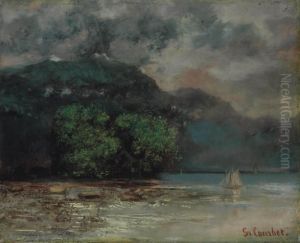 Lac Leman Avant La Tempete by Gustave Courbet