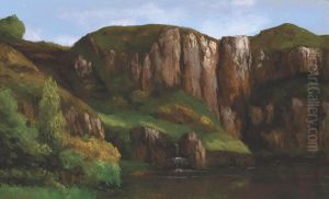 Les Rochers De Bonnevaux by Gustave Courbet