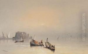 Pecheurs Devant Naples by Vincent Courdouan