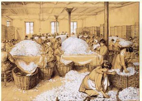 Grasse, La Cite Des Parfums. Triage De Roses Dans Une Usine De Parfums - view 1