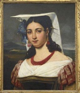 Portrait D'une Italienne by Joseph Desire Court