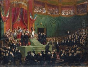 Louis-philippe Pretant Serment A La Chartedevant Les Chambres by Joseph Desire Court