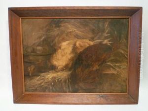 Nature Morte Aux Poules by Frans Courtens