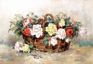 Le Panier De Roses by Marthe Courtier