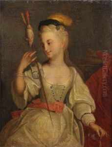 Une Jeune Fileuse by Jacques-Francois Courtin