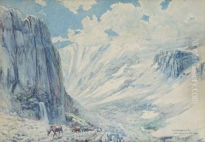 La Cordillere Des Andes : Valle Maupa (chili) by Ernest Courtois De Bonnencontre