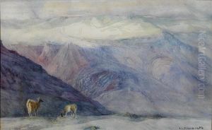A Mountain Pass by Ernest Courtois De Bonnencontre
