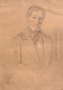 Portrait De Corot by Guglielmo Cortese (see COURTOIS, Guillaume)