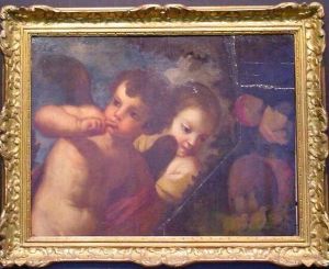 Pair Of Putti By A Still Life