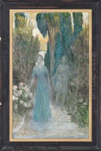 Diana And An Attendant by Gustave Claude Etienne Courtois