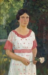 Portrait D'odette Pochelon, 17 Ans by Jules Courvoisier
