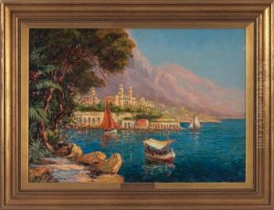Harbor Scene by Charles Cousin