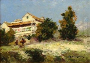 Paysage Des Environs D'antibes by Charles Cousin