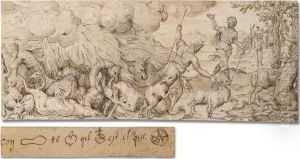 The Destruction Of The Servants And Flocks Of Job by Jean I Cousin