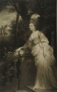 Portrait Of A Regency Woman by Samuel Cousins