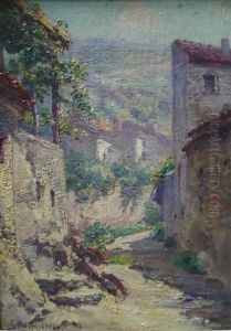 Village Provencal by Charles Jean Coussediere