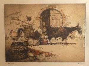 Cour De Ferme by Armand Coussens