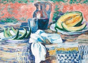 Nature Morte Au Melon by Lucie Cousturier