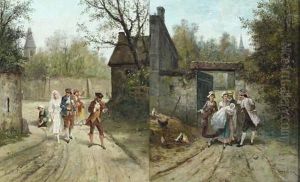 La Noce. Le Bapteme by Jules Felix Coutan