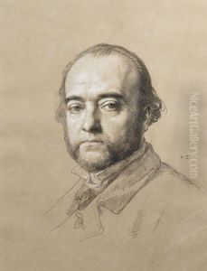 Portrait De Ferdinand Barbedienne by Thomas Couture