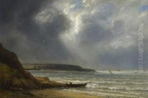 Franzosische Meereskuste Bei Aufziehendem Gewitter.