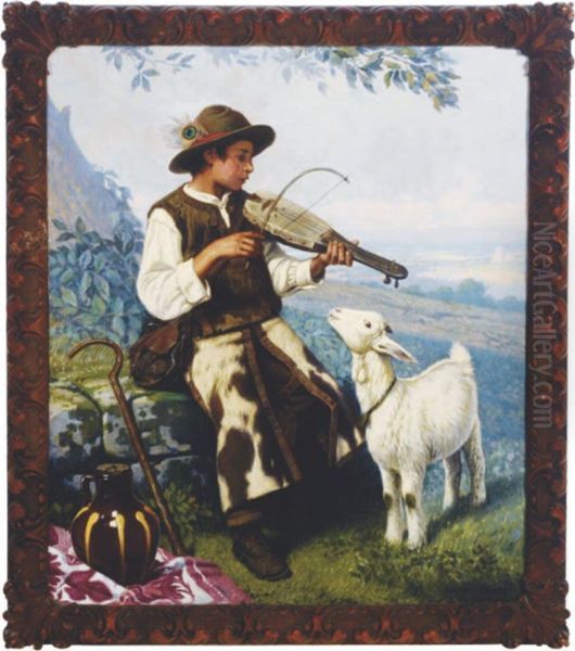 Shepherd And His Sheep - view 1
