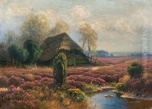 Cottage On Heathland by Carl Cowen Schirm